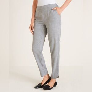 Chicos Gray Pull On Dolphin Hem Ankle Pants 3